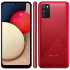 Celular Samsung Galaxy A02s Vermelho 32GB, Tela Infinita de 6.5", Câmera Tripla, bateria 5000mAh, 3GB RAM e Processador Octa-Core